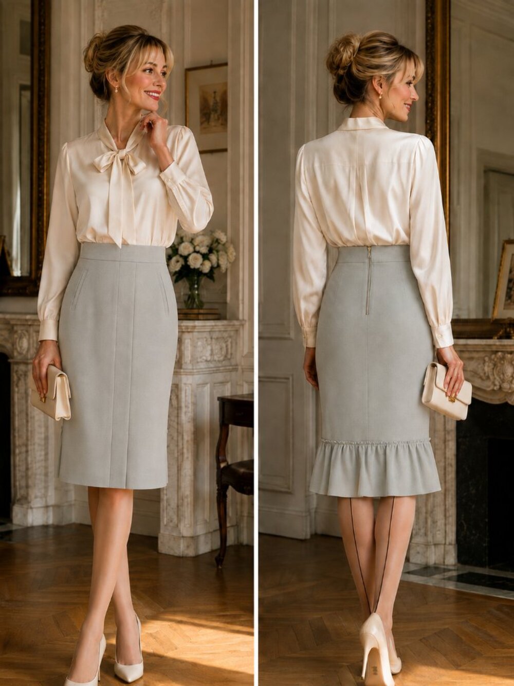 NEW Nina Ricci Paris Made in France Luxury Designer Skirt Size 42